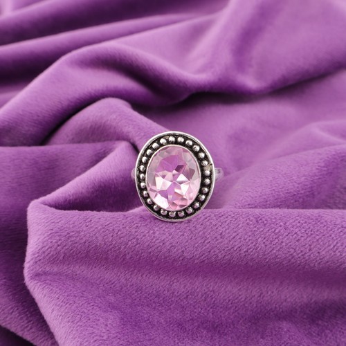 CHOOSE Your Gemstone! 55Carat Natural Stone 925 Silver Victorian Solitaire Ring - Sizes 4-13