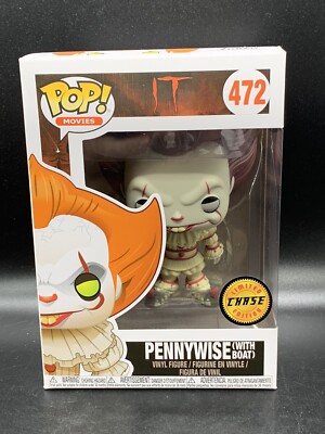 Funko POP: Pennywise (With Boat) #472 CHASE Pop Vinyl Pop Movies - W/ Soft Case | eBay