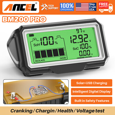 ANCEL BM200 PRO Car 12V Battery Test Load Health Analyzer Car Charging Monitor