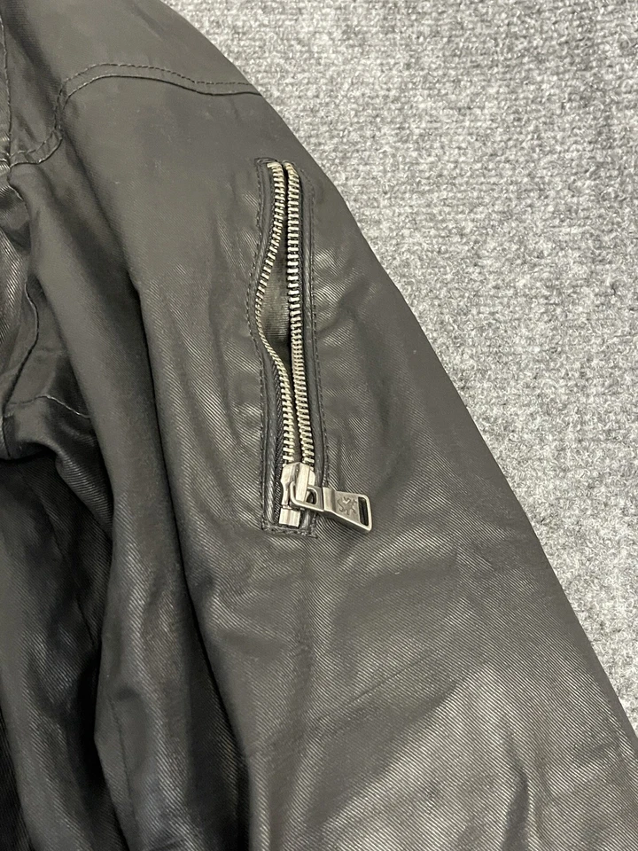 Chaqueta Bomber Express Mujer Extra Grande Negra Imitación Cuero Moto N7 Foto 2 de 4