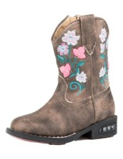 Roper Western Boots Girls Dazzle Floral Brown 09-017-1203-2761 BR