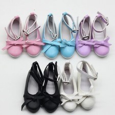 One Pair 1/3 Scale Ball Jointed Doll Shoes Bowknot BJD Pink Purple Fits Dollfie