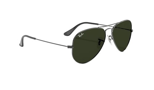 Authentic Classic Ray-Ban RB3025 L2823 Aviator Black/G-15 Green