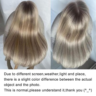 Blonde Ombre 13x4 Lace Front Wig Human Hair Bob Wig Short Highlight Straight Wig