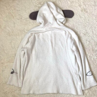 Gelato Pique Snoopy Jacquard Hoodie long sleeve FREE SIZE white