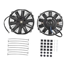 7" Electric Radiator Cooling Fan Assembly Kit, Push Pull 7" 2 Pack Black