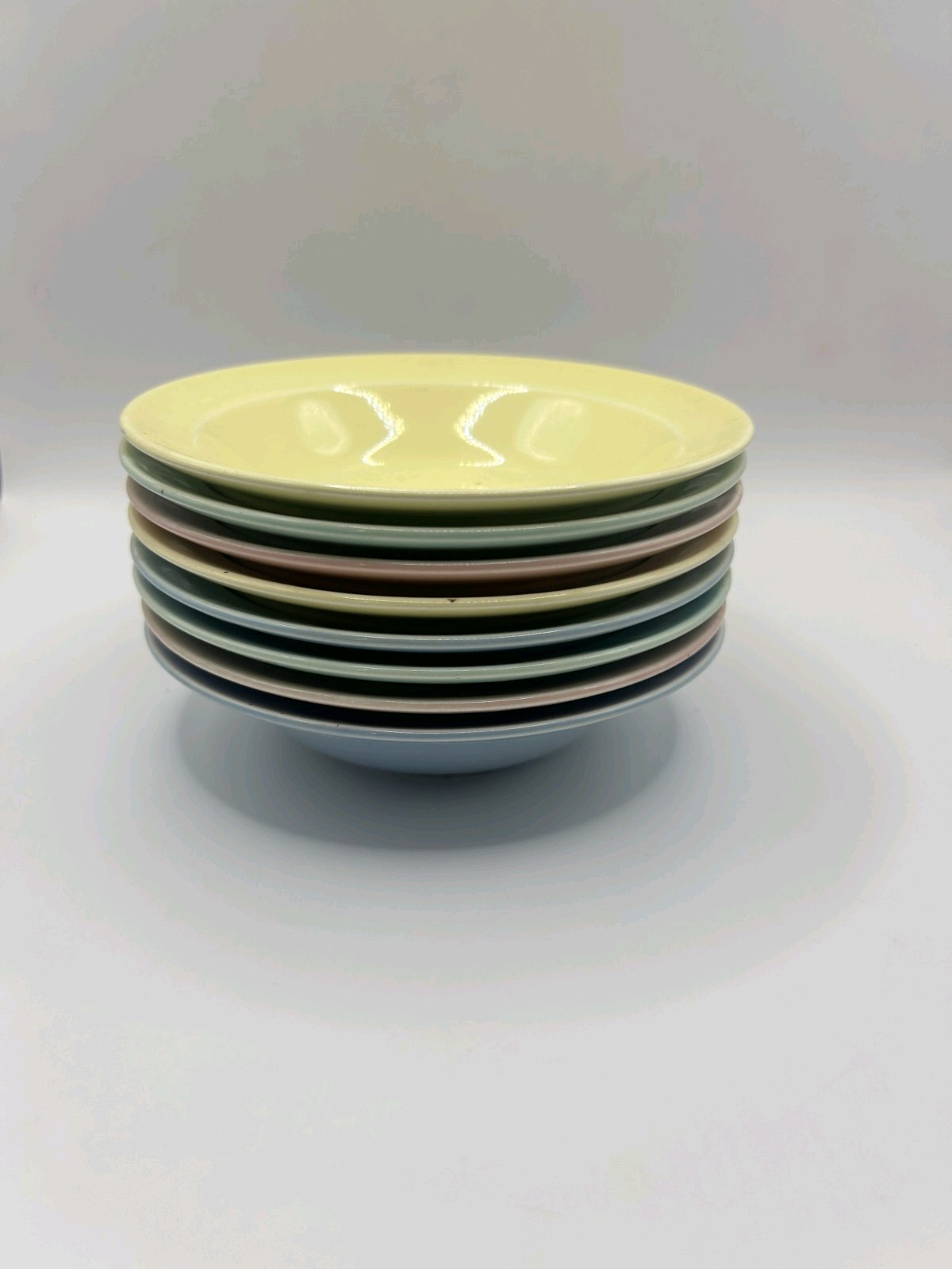 8pc Small Glass Pastel Bowls