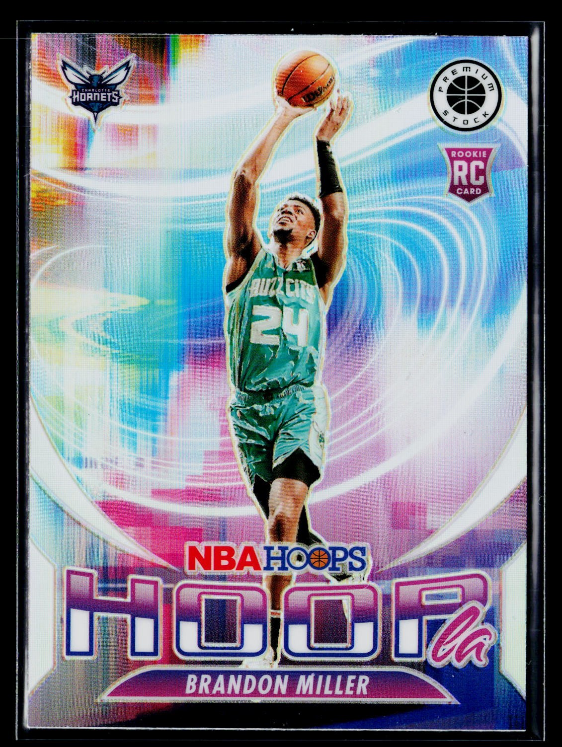 2023-24 Hoops Premium Stock #3 Brandon Miller Hoopla Silver Prizm