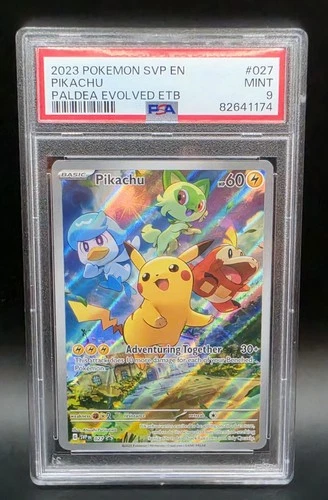 2023 POKEMON SVP EN-SV BLACK STAR PROMO #027 PIKACHU PSA 9