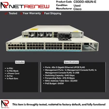 C9300-48UN-E Cisco Catalyst  48 Port Managed Network Switch
