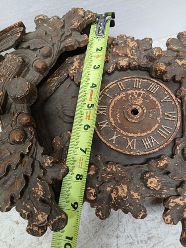 Large 16" by 10" Full Size Novelty Cuckoo Clock Birds Oak Leaves & Acorns Case - Picture 9 of 14