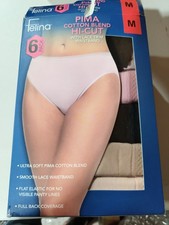 Felina Women's Medium Hi-Cut Panties Multicolor Pima Cotton Blend H0167