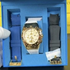 Technomarine by Invicta Unisex w/ 3 Interchangeable Straps Chrono Watch TM124004