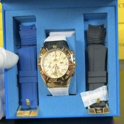 Technomarine by Invicta Unisex w/ 3 Interchangeable Straps Chrono Watch TM124004