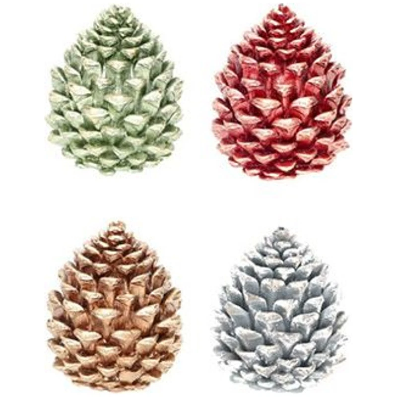 Candela LED Pigna Natale BRANDANI Colori Assortiti Decorazione Natalizia Tavola