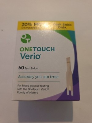 OneTouch Verio Blood Glucose Test Strips Box of 60 Pieces (024-269) Ex 2026 
