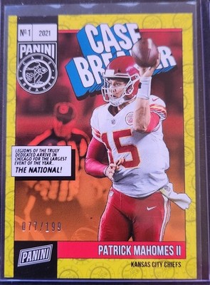 Patrick Mahomes 2021 Panini National Case Breaker Parallel 71/199 - DAMAGE