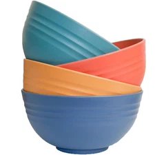 Cereal Bowls-Set of 4 Wheat Straw Fiber Bowls Unbreakable