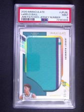 2020-21 Panini Immaculate LaMelo Ball RC Rookie Patch Jersey Numbers /50 PSA 9