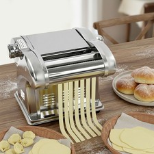 Electric Pasta Machine, Stainless Steel Pasta Maker, Pasta Machine with 3 Blades