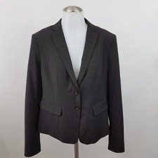 Ann Taylor Blazer 6 Brown Work Career Womens 2 Button New 169 Dark Solid Size 6