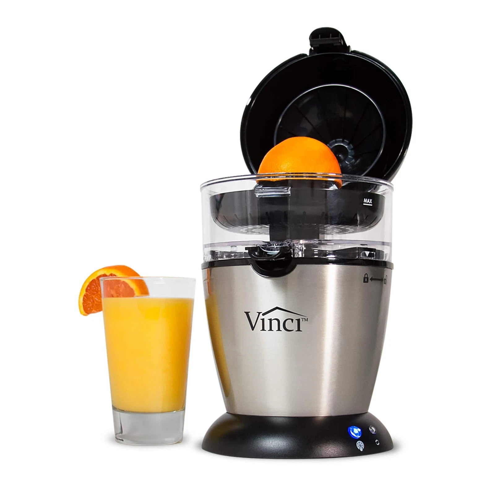 Hands Free Electric Citrus Juicer, 1-Button Juicer Machine, Orange Lime Grape...