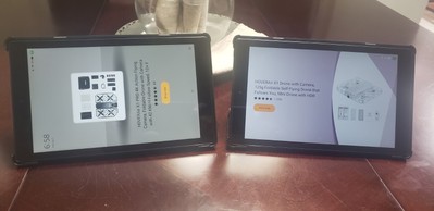 (2) Fire Tablet 10 (No Charger) Folding  Soft Cases. Almost Pristine Condition 