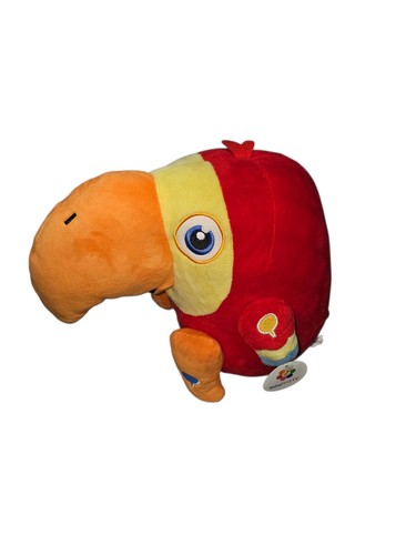 Baby First TV Vocabulary Larry Red Talking Parrot Bird Stuffed Plush Works W Tag - Foto 1 di 5