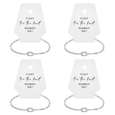 Bridesmaid Proposal Gifts Set - 4PCS Knot Bracelet Adjustable Snake Chain B - 01