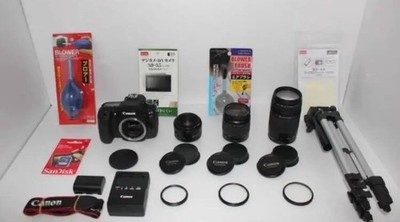 Canon EOS 80D standard & telephoto & single-focus triple lens set 167 re