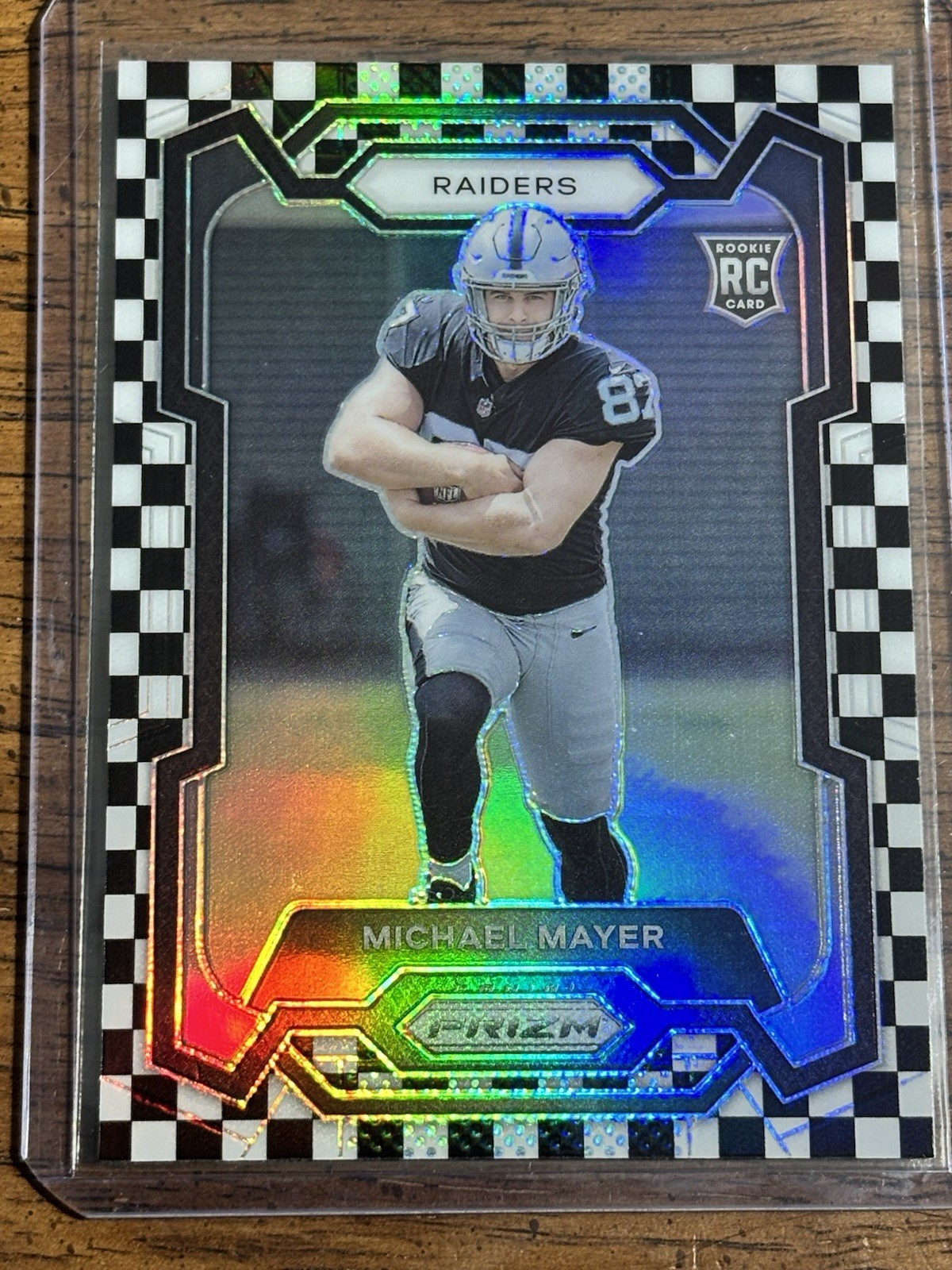 2023 Panini Prizm Michael Mayer #361 Black & White Checker Prizm Rookie SSP RC