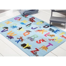Home Dynamix Area Rugs: Elementary Rugs: Ecem05 Zoo Letters /Multi color: 4'