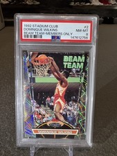 MEMBERS ONLY!! Dominique Wilkins BEAM TEAM 1992 Stadium Club FREE SHIPPING PSA 8