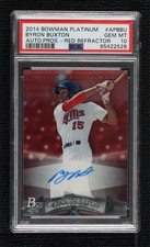 2014 Bowman Platinum Prospects Red Refractor /25 Byron Buxton PSA 10 Auto 0m76