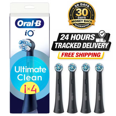 Oral B iO Zahnbürstenköpfe Ultimate Clean Ersatz Elektrisch 4er Pack Schwarz