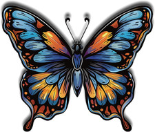 Large Metal Butterfly Wall Decor - 15.7" Outdoor Fence Wall Art Decor, Lifelike