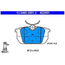 Satz Bremsbeläge Bremsklötze hinten für Fiat Barchetta 183 Bravo 1 182 245320