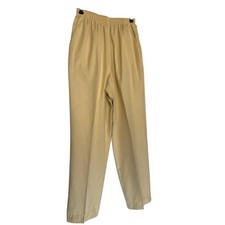 Alfred Dunner Women's Beige Elastic Waist Straight Leg Pants Size 10