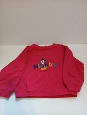 90s Mickey  Co. Sweatshirts Embroidery Loose Retro Vintage Pink Disney Sz 5/6