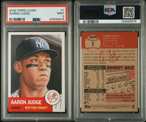 2018 Topps Living #1 Aaron Judge New York Yankees Baseball  PSA 9 MINT