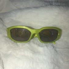 Biggie green Rectangle Sunglasses medusa
