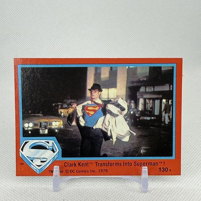 #ad #ad 1978 Clark Kent Transforms into Superman Superman and DC Card #130 $2.25