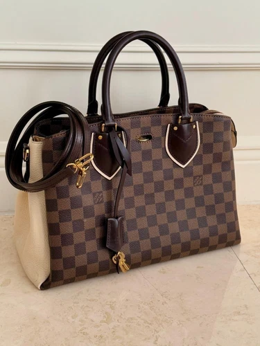 LOUIS VUITTON（LV） Borsa a tracolla Louis Vuitton Normandy Ebene Damier in pelle crema