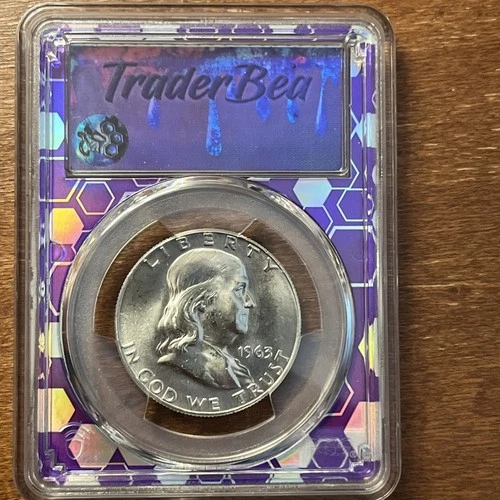1963-D Franklin Half Dollar 50c, PCGS MS64  Trader Bea Purple Core
