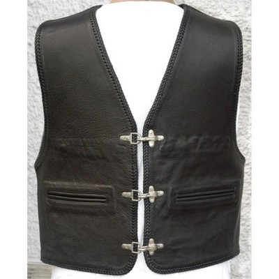 Bad Company / Cha Cha Kutte KAI Lederweste Glattleder Paspeltaschen