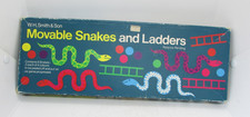 Vintage W.H. Smith & Son Movable Snakes and Ladders Board Game