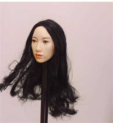 1:6 Scale Expression South korea Black Hair Head Sculpt  Carving  F  12'' Figure