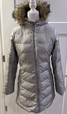 LANDS END youth grill long gray winter jacket Size L 14 