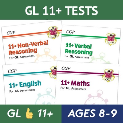 GL 11+ 10-Min Tests Pack Ages 8-9 English Maths VR NVR CGP with Answers NEW