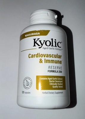 Kyolic Aged Garlic Extract. Cardiovascular & Immune. Reserve Formula 200. 120 Ct